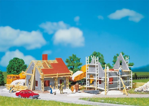 Maisons en construction x2 (échelle N)
