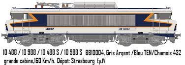 Locomotive électrique BB10004 gris argent TEN/Chamois STRASBOURG DCC SOUND
