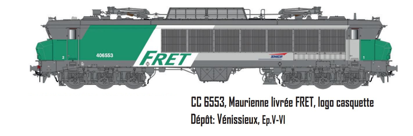 CC 6553, Maurienne livrée FRET, logo casquette Dépôt: Vénissieux, Ep.V-V SOUND
