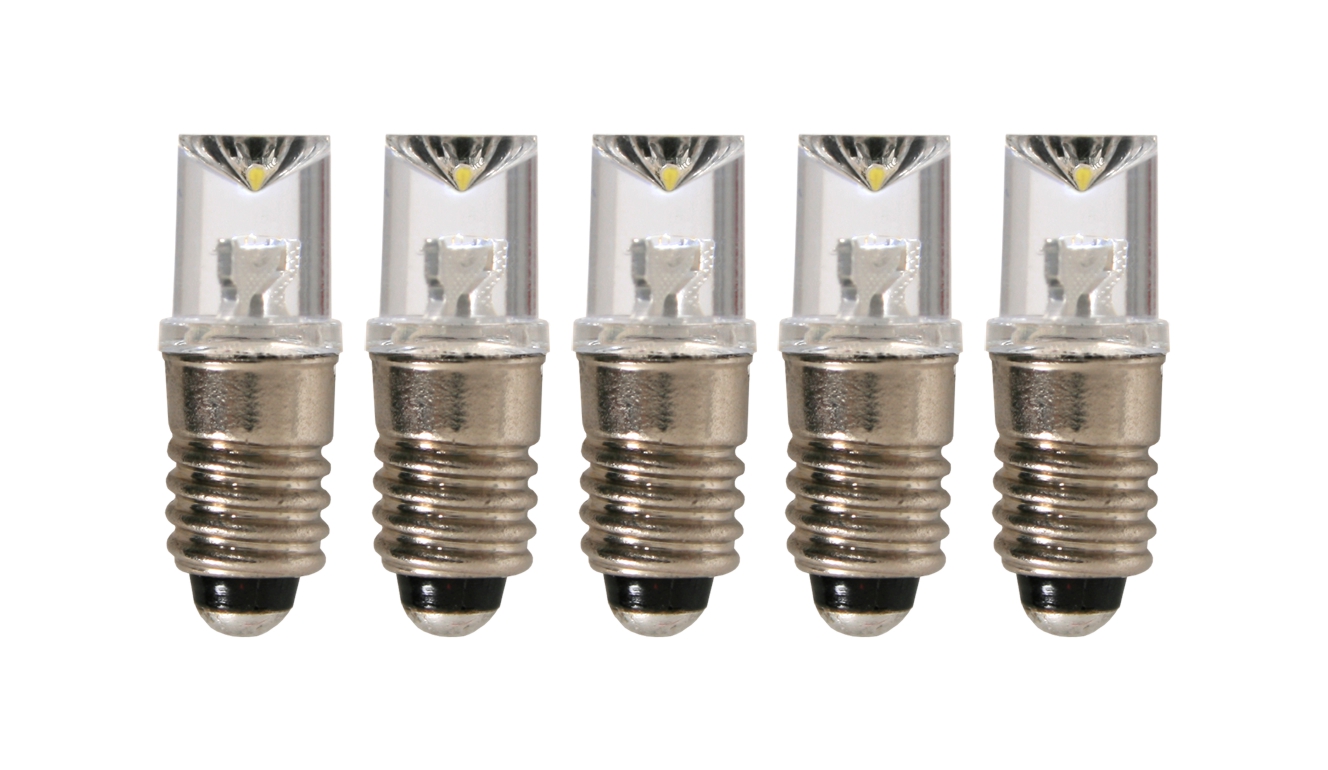 Sachet de 5 LED à vis pour soquet s'éclairage 14-16 V 15mA