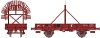 Wagon plat OCEM 29 rouge UIC Sioux SNCF ép. IV