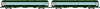 COFFRET 2 VOITURES UIC B10 Vertes / Gris béton Logo Casquette Ep.V  Echelle N