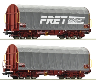 Coffret de 2 wagons à bâche coulissante FRET SNCF