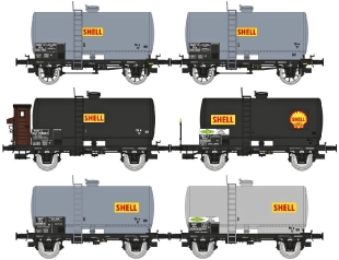 Set REE COLLECTION de 6 citernes SHELL SNCF Ep. III