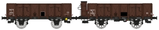 Set de 2 wagons tombereau OCEM 19, T7 42618 et Twf 769092SNCF Ep.III A