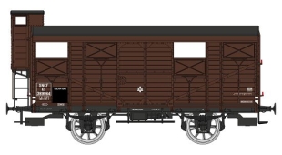 Wagon couvert 20 t brun à guérite SNCF ép. IIIb