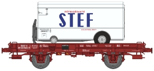 Wagon UFR monoporteur remorque tôlée STEF SNCF ép. III