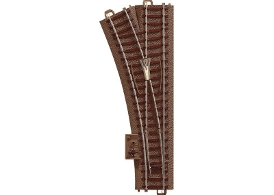 Aiguillage gauche Trix H0, longueur 188,3 mm / angle 24,3° / rayon 437,5 mm