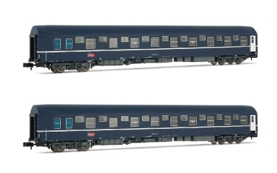 Coffret de 2 wagons-lits T2 SNCF (échelle N)