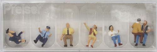Personnel de bus et tram assis 7 figurines