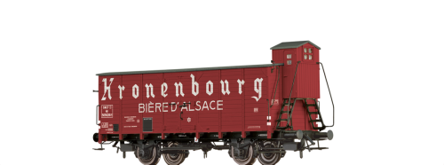 Wagon couvert à essieux type Hlf Kronenbourg SNCF ép. III