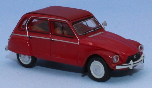 Citroën Dyane 6, capote fermée, rouge corsaire, 1968 (brekina 14252)