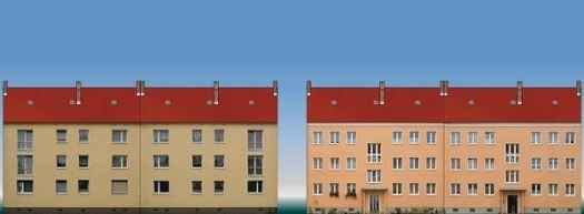 Set de façades d'immeubles en carton (échelle N)