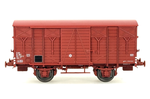 Wagon couvert OCEM 19 rouge UIC SNCF ép. IV