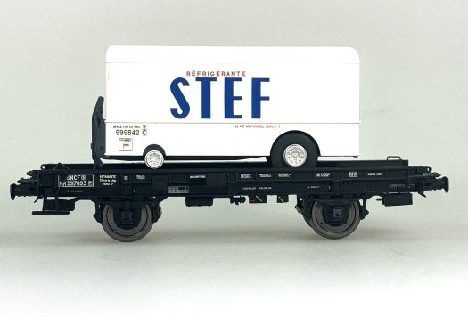 Wagon UFR monoporteur remorque tôlée STEF SNCF ép. III