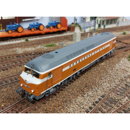 Locomotive diésel CC80001 - Desquenne et Giral - Orange/Blanc Toit Gris - DCC/Son