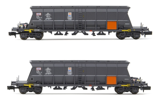 Coffret de 2 wagons-trémies à bogies Faoos SNCF pour le transport du charbon «Capcol/EDF» ép.IV (échelle N)