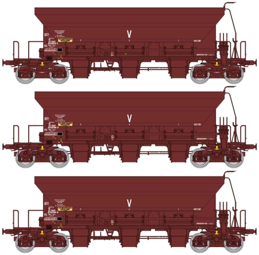 Set 3 wagons trémies F70 Uas V SNCF ép. IV
