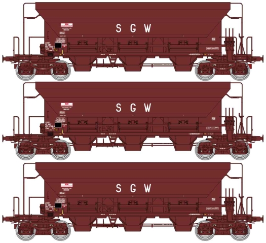 Set 3 wagons trémies F70 Eads SGW SNCF
