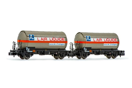 Coffret de 2 wagons-citerne à gaz SNCF à 2 essieux «Air Liquide»