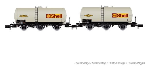 Coffret de 2 wagons-citernes à 3 essieux SNCF Uh «Shell» ép.IV (échelle N)