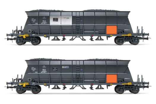 Coffret de 2 wagons-trémies à bogies EF60 SNCF transport du charbon EDF