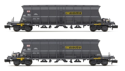 Coffret de 2 wagons-trémies à bogies Faoos SNCF pour le transport du charbon «Simotra» ép. IV (échelle N)