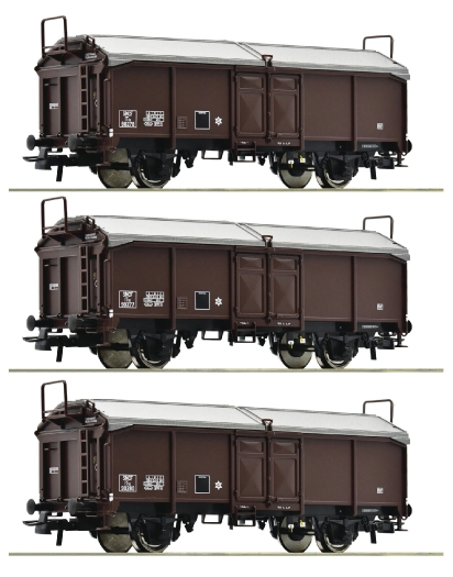 Coffret de 3 wagons type Tms à toit coulissant SNCF