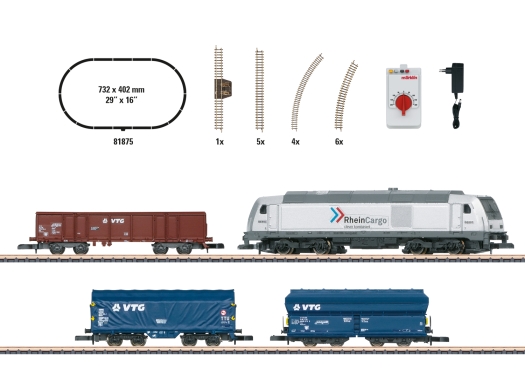 Coffret de départ Trafic marchandises moderne avec locomotive diesel série 285 (échelle Z)
