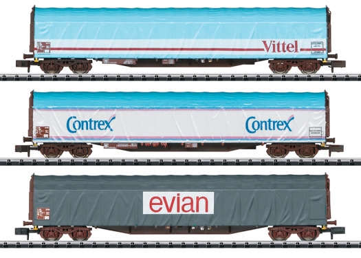 Set 3 wagons bâchés Rils eaux minérales SNCF ép. V en N