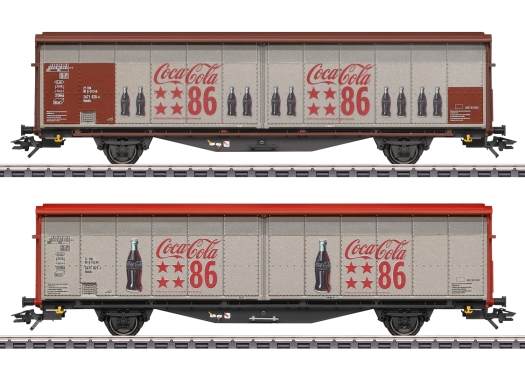 Coffret de wagons à parois coulissantes Hbbills Coca Cola
