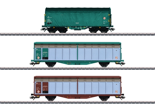 Set 3 wagons couverts à parois coulissantes FS ép. VI