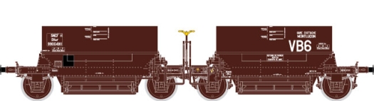 Couplages de wagons à ballast SVwf 990049 «Montluçon» Époque 3b