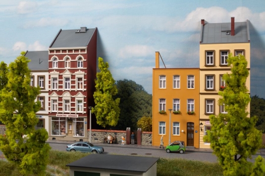 Immeubles en demi-relief dans la Schmidtstrasse