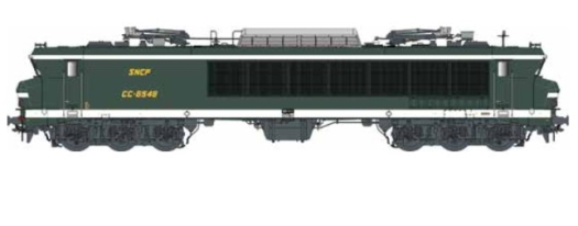 Locomotive CC 6548 Maurienne, livrée verte, logo Beffara jaune, Dépôt: Lyon Mouche, Ep.IV / analogique