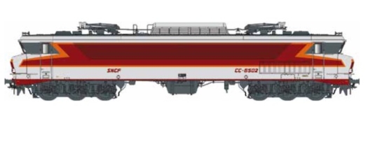 Locomotive  CC 6502, gris métallisé, livrée Arzens origine, logo Beffara, Dépôt: Lyon Mouche, 160km/h Ep.VI / système 3 rails SOUND