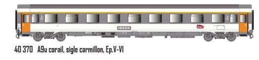 VSE A9u, Corail, logo carmillon , avec airco / V-VI / SNCF