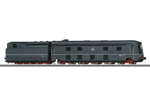 Locomotive à vapeur aérodynamique BR 05 DRB avec tender séparé
