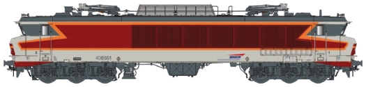 Locomotive électrique CC6551 gris béton livrée ARZENS logo casquette dépôt de Vénissieux AC SOUND