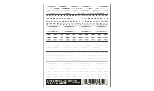 Mini-série lettrage noir et blanc