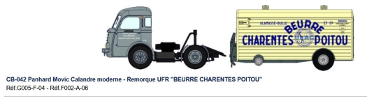 Camion Panhard Movic remorque UFR Beurre Charente Poitou