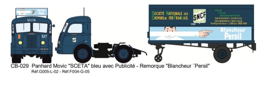 Camion Panhard Movic remorque SNCF blancheur Persil