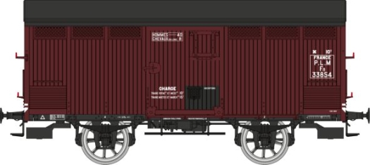Wagon primeur rouge sideros France PLM ép. II - III