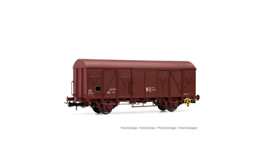 Wagon fermé à 2 essieux Us SNCF livrée rouge bœuf Epoque V-VI