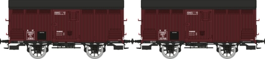 Set de 2 Primeurs 10 T (Frises Bois Verticales) rouge Sideros SNCF