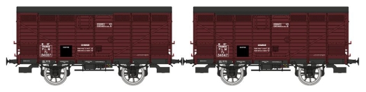 Set 2 wagons primeurs rouge sideros PLM ép. II