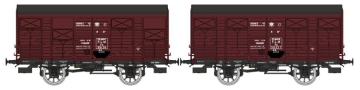 Set 2 wagons primeurs rouge sideros PLM ép. II
