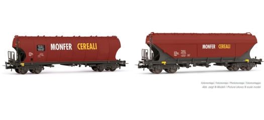Set de 2 wagons céréaliers Uagpps Monfer Cereali