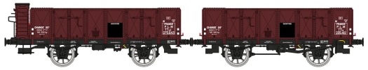 Set de 2 wagons tombereau OCEM 19 TTwf 275643 et TTw 235412PLM Ep.II