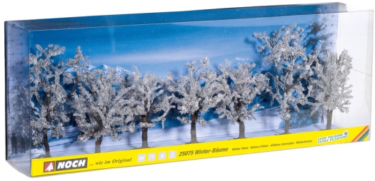 Set de 7 arbres d'hiver 8 à 10 cm